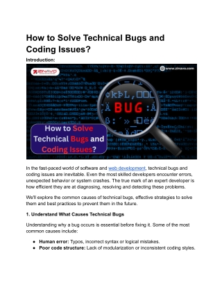 How to Solve Technical Bugs and Coding Issues