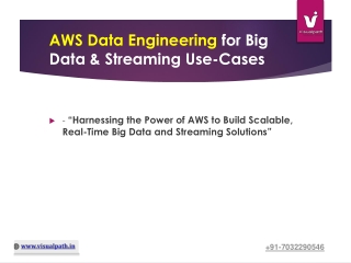 AWS Data Engineer online course - AWS Data Engineering online