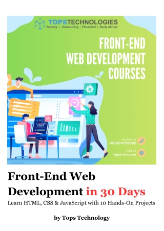 Front-End Web Development by Tops Technology: Learn HTML, CSS & JS