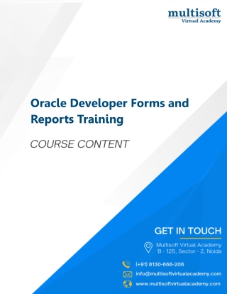 oracle developer forms and reports training