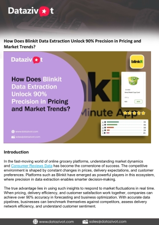 How Does Blinkit Data Extraction Unlock 90% Precision in Pricing and Market Trends