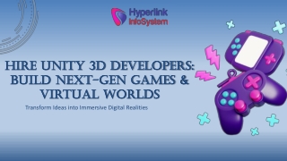 Hire Unity 3D Developers: Build Next-Gen Games & Virtual Worlds