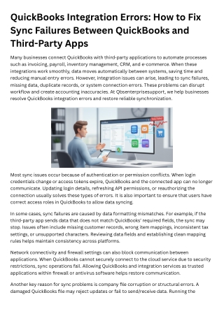 quickbooks integration errors how to fix sync