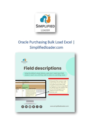 Oracle Purchasing Bulk Load Excel | Simplifiedloader.com