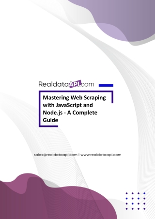 mastering web scraping with javascript and node