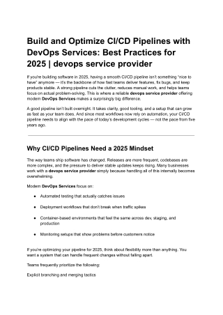 build and optimize ci cd pipelines with devops