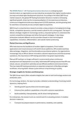 SPARK Matrix™-API Testing Automation Solutions