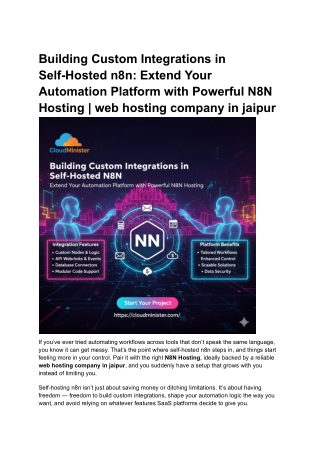 building custom integrations in self hosted