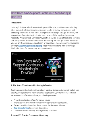 Aws DevOps Training In Ameerpet - Aws DevOps Training