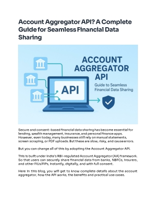 account aggregator api a complete guide