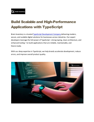 build scalable and high performance applications with typescript