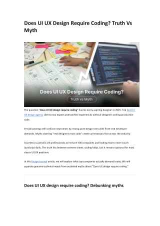 Does UI UX Design Require Coding