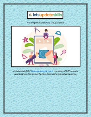 Java programming course  LetsUpdateskills