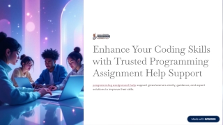 Enhance Your Coding Skills with Trusted Programming Assignment Help Support